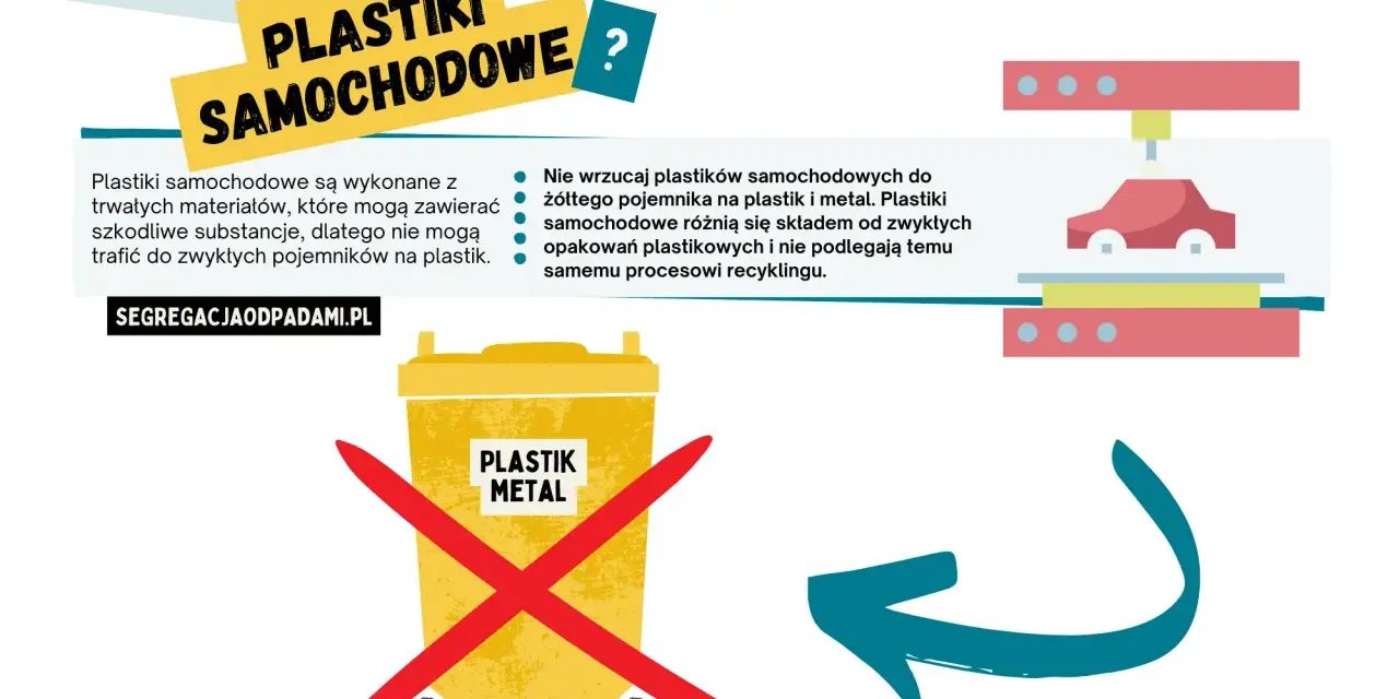 Plastiki samochodowe nie do żółtego pojemnika. Różnią się składem i nie podlegają recyklingowi.
