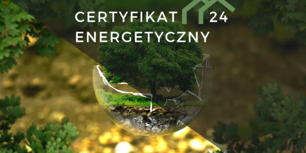 Zielony certyfikat energetyczny przy sprzedaży mieszkania. Drzewo w szklanej kuli symbolizuje ekologiczne podejście.