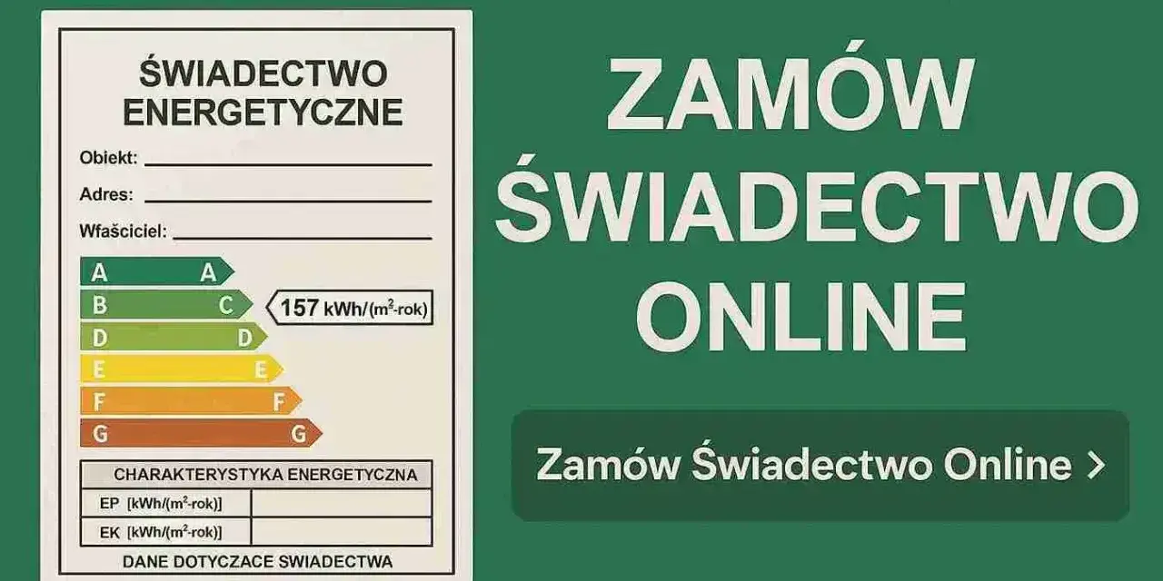 Świadectwo energetyczne mieszkania z klasą C i wskaźnikiem 157 kWh/(m²-rok). Zamów świadectwo online.