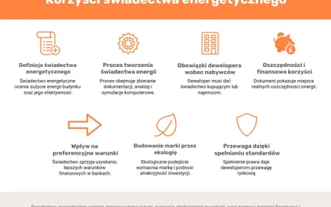 Korzyści świadectwa energetycznego: definicja, proces tworzenia, obowiązki dewelopera, oszczędności, wpływ na warunki, budowanie marki, przewaga rynkowa.