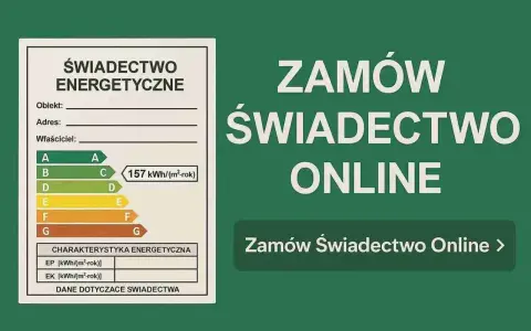 Świadectwo energetyczne mieszkania z klasą C i wskaźnikiem 157 kWh/(m²-rok). Zamów świadectwo online.