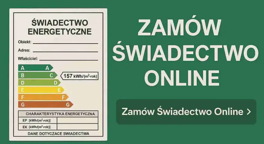 Świadectwo energetyczne mieszkania z klasą C i wskaźnikiem 157 kWh/(m²-rok). Zamów świadectwo online.